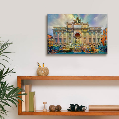 Image of 'Rome Italy Trevi Fountain' by Pedro Gavidia, Canvas Wall Art,18 x 12