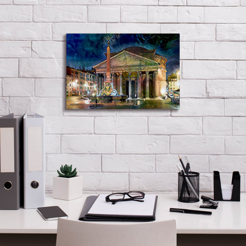 Image of 'Rome Italy Pantheon' by Pedro Gavidia, Canvas Wall Art,18 x 12