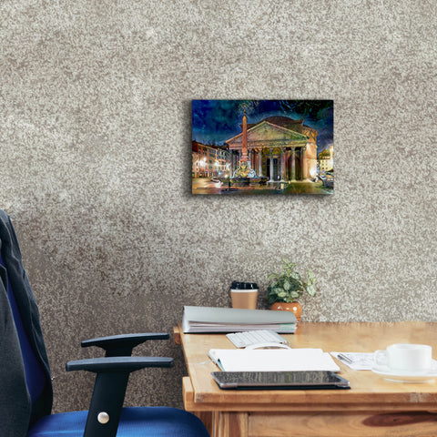 Image of 'Rome Italy Pantheon' by Pedro Gavidia, Canvas Wall Art,18 x 12