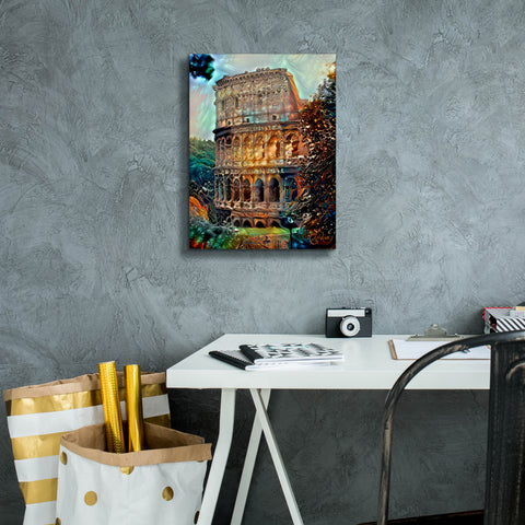 Image of 'Rome Italy Colosseum' by Pedro Gavidia, Canvas Wall Art,12 x 16