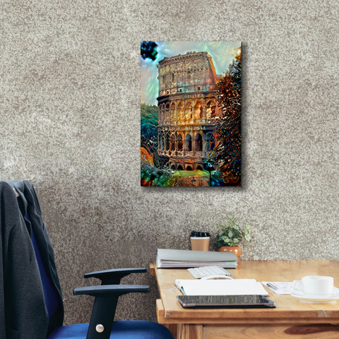 Image of 'Rome Italy Colosseum' by Pedro Gavidia, Canvas Wall Art,18 x 26