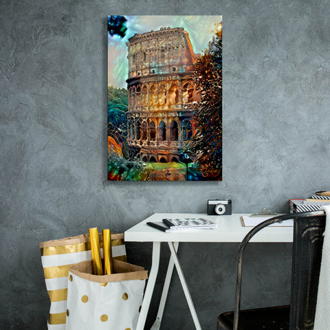 Image of 'Rome Italy Colosseum' by Pedro Gavidia, Canvas Wall Art,18 x 26