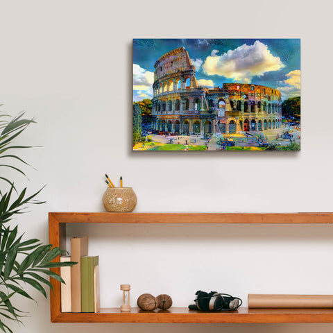 Image of 'Rome Italy Colosseum Ver1' by Pedro Gavidia, Canvas Wall Art,18 x 12