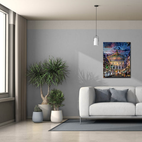 Image of 'Paris France Opera Garnier at dusk' by Pedro Gavidia, Canvas Wall Art,26 x 34