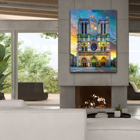 Image of 'Paris France Notre Dame Cathedral' by Pedro Gavidia, Canvas Wall Art,40 x 54