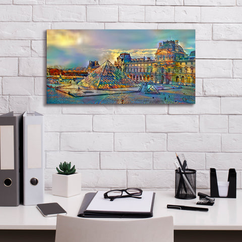 Image of 'Paris France Louvre Museum' by Pedro Gavidia, Canvas Wall Art,24 x 12