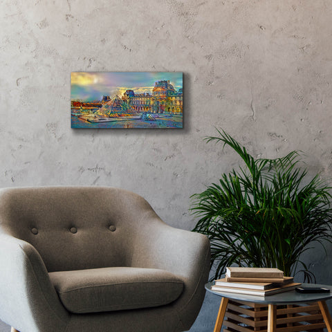 Image of 'Paris France Louvre Museum' by Pedro Gavidia, Canvas Wall Art,24 x 12