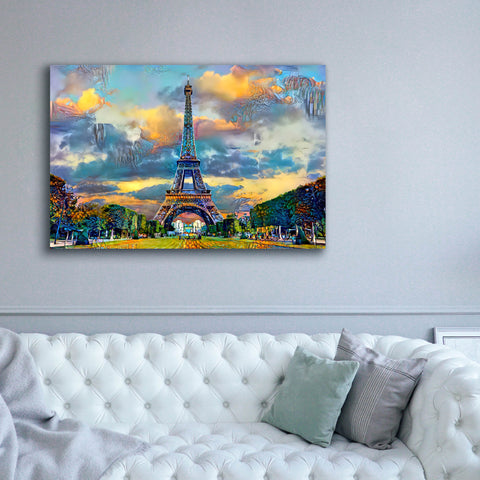 Image of 'Paris France Eiffel Tower from Champ de Mars' by Pedro Gavidia, Canvas Wall Art,60 x 40