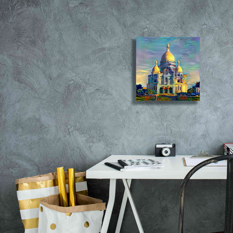Image of 'Paris France Basilica of the Sacred Heart Sacre Coeur' by Pedro Gavidia, Canvas Wall Art,12 x 12
