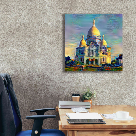 Image of 'Paris France Basilica of the Sacred Heart Sacre Coeur' by Pedro Gavidia, Canvas Wall Art,26 x 26