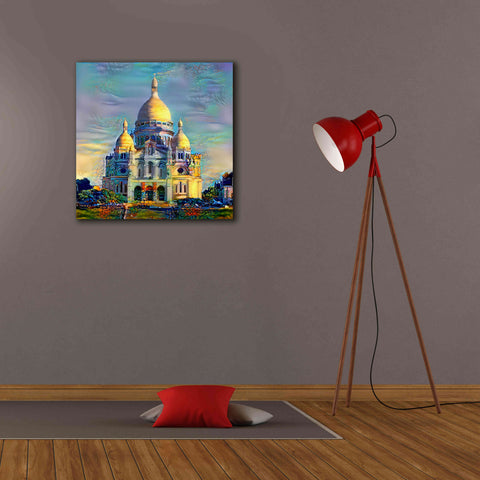 Image of 'Paris France Basilica of the Sacred Heart Sacre Coeur' by Pedro Gavidia, Canvas Wall Art,26 x 26