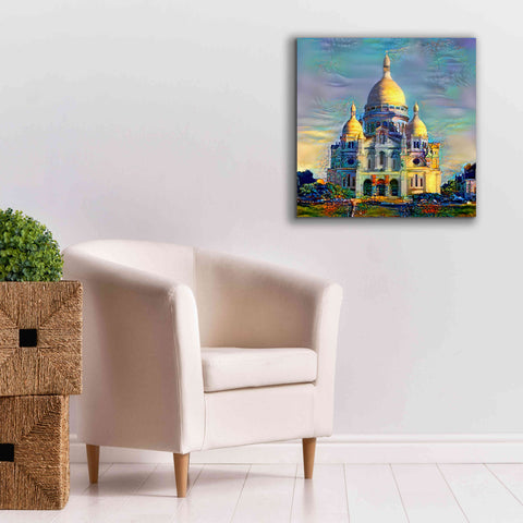 Image of 'Paris France Basilica of the Sacred Heart Sacre Coeur' by Pedro Gavidia, Canvas Wall Art,26 x 26