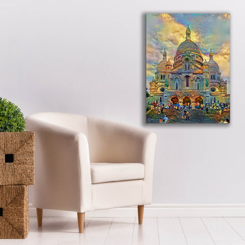 Image of 'Paris France Basilica of the Sacred Heart Sacre Coeur 2' by Pedro Gavidia, Canvas Wall Art,26 x 34