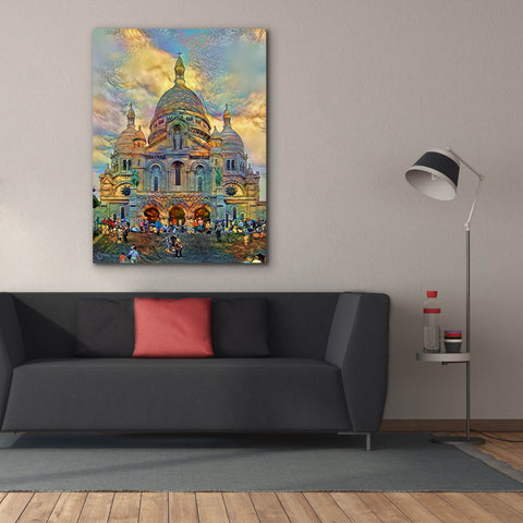 Image of 'Paris France Basilica of the Sacred Heart Sacre Coeur 2' by Pedro Gavidia, Canvas Wall Art,40 x 54