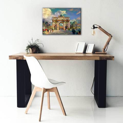 Image of 'Paris France Arch of Carrousel' by Pedro Gavidia, Canvas Wall Art,26 x 18