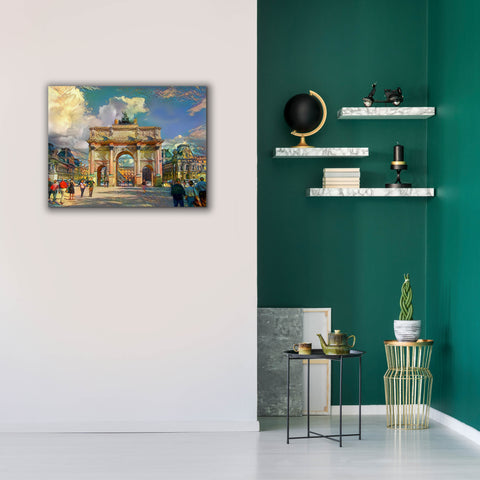 Image of 'Paris France Arch of Carrousel' by Pedro Gavidia, Canvas Wall Art,34 x 26