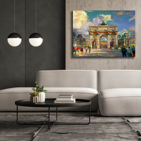 Image of 'Paris France Arch of Carrousel' by Pedro Gavidia, Canvas Wall Art,54 x 40