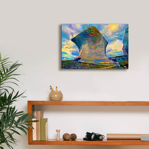 Image of 'Mexico City Soumaya Museum' by Pedro Gavidia, Canvas Wall Art,18 x 12