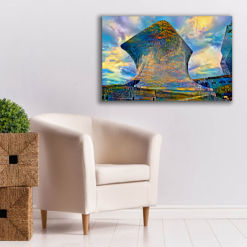 Image of 'Mexico City Soumaya Museum' by Pedro Gavidia, Canvas Wall Art,40 x 26