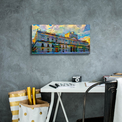 Image of 'Mexico City Palace of Mines' by Pedro Gavidia, Canvas Wall Art,24 x 12