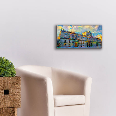 Image of 'Mexico City Palace of Mines' by Pedro Gavidia, Canvas Wall Art,24 x 12
