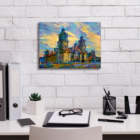 Image of 'Mexico City Metropolitan Cathedral' by Pedro Gavidia, Canvas Wall Art,16 x 12