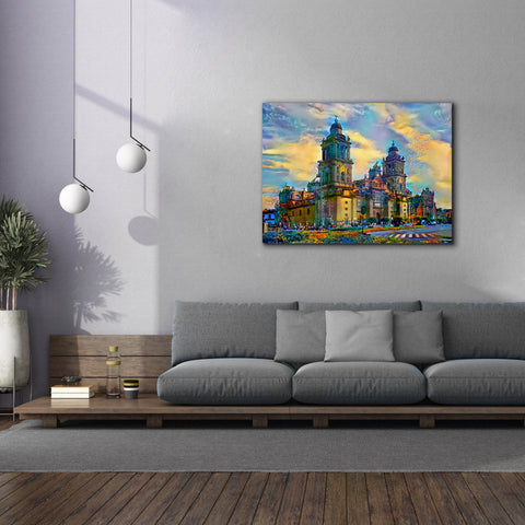 Image of 'Mexico City Metropolitan Cathedral' by Pedro Gavidia, Canvas Wall Art,54 x 40