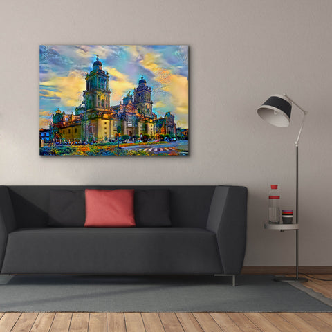 Image of 'Mexico City Metropolitan Cathedral' by Pedro Gavidia, Canvas Wall Art,54 x 40