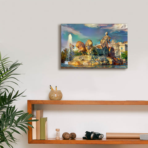 Image of 'Madrid Spain Cibeles Fountain' by Pedro Gavidia, Canvas Wall Art,18 x 12