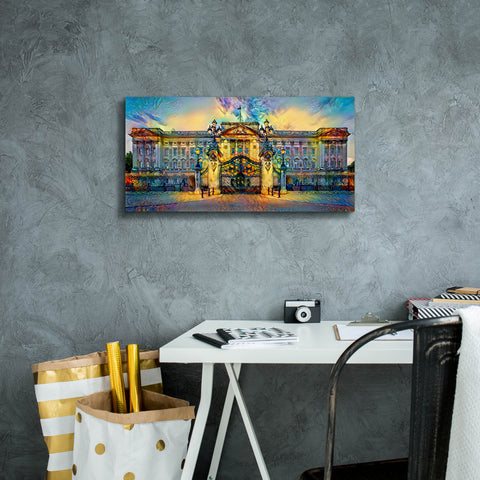 Image of 'London England Buckingham Palace' by Pedro Gavidia, Canvas Wall Art,24 x 12