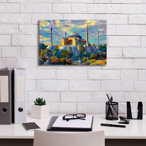 Image of 'Istanbul Turkey Hagia Sophia' by Pedro Gavidia, Canvas Wall Art,18 x 12