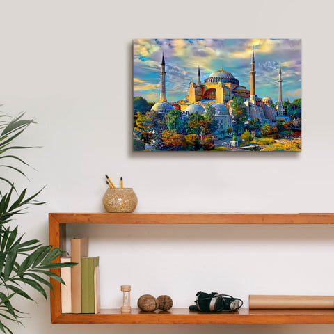 Image of 'Istanbul Turkey Hagia Sophia' by Pedro Gavidia, Canvas Wall Art,18 x 12