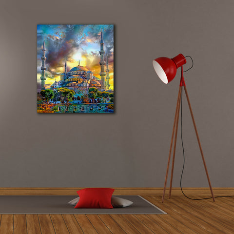 Image of 'Istanbul Turkey Blue Mosque' by Pedro Gavidia, Canvas Wall Art,26 x 30