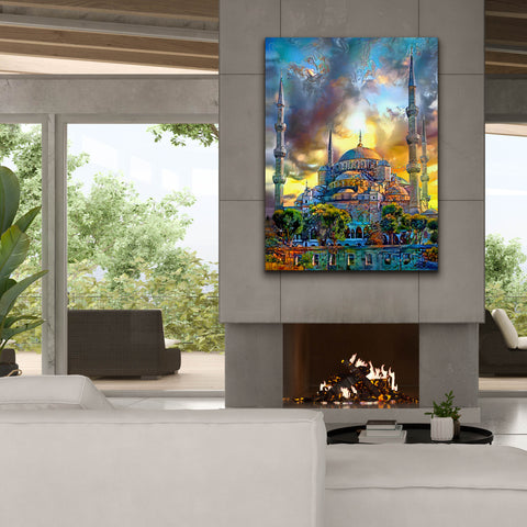 Image of 'Istanbul Turkey Blue Mosque' by Pedro Gavidia, Canvas Wall Art,40 x 54