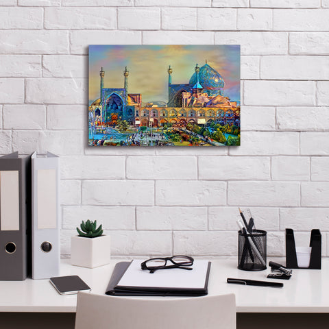 Image of 'Isfahan Iran Imam Khomeini Mosque' by Pedro Gavidia, Canvas Wall Art,18 x 12