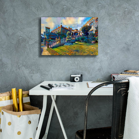Image of 'Guanajuato Mexico Castillo de Santa Cecilia staircase' by Pedro Gavidia, Canvas Wall Art,18 x 12