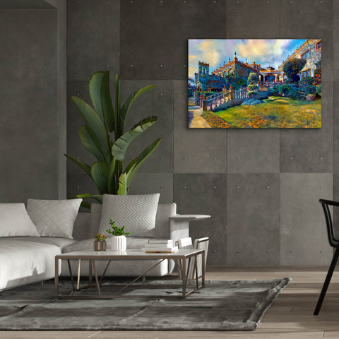 Image of 'Guanajuato Mexico Castillo de Santa Cecilia staircase' by Pedro Gavidia, Canvas Wall Art,60 x 40