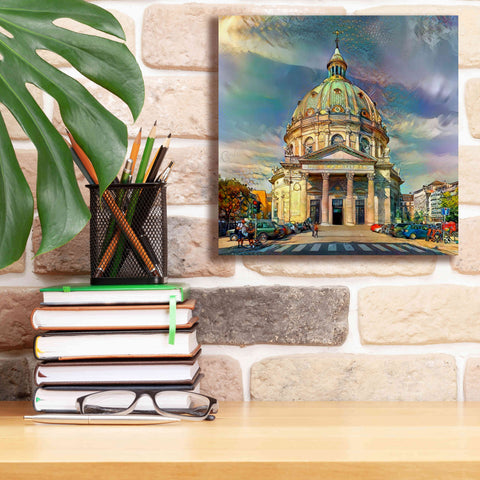Image of 'Copenhagen Denmark Frederiks Church' by Pedro Gavidia, Canvas Wall Art,12 x 12