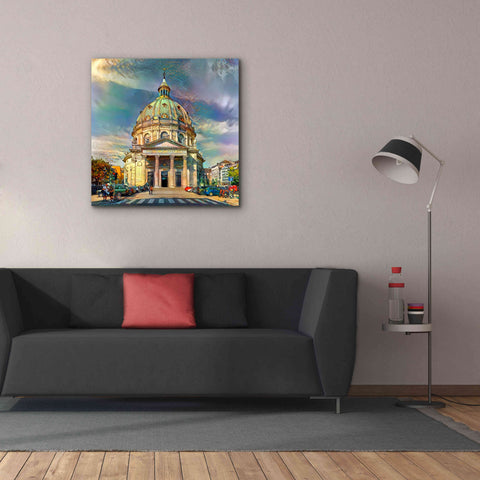Image of 'Copenhagen Denmark Frederiks Church' by Pedro Gavidia, Canvas Wall Art,37 x 37