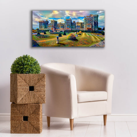 Image of 'Berkshire England Windsor Castle' by Pedro Gavidia, Canvas Wall Art,40 x 20