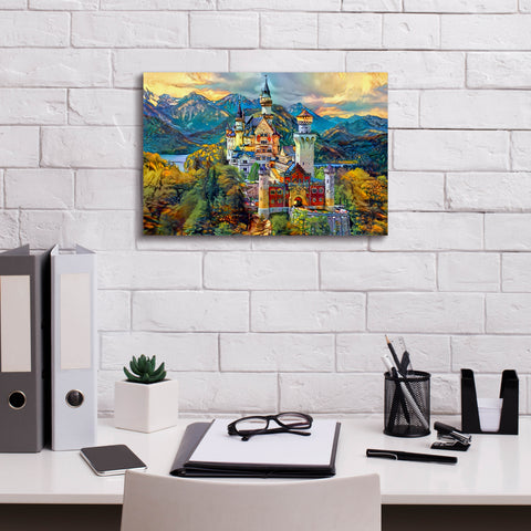Image of 'Baviera Fussen Germany Neuschwanstein castle' by Pedro Gavidia, Canvas Wall Art,18 x 12