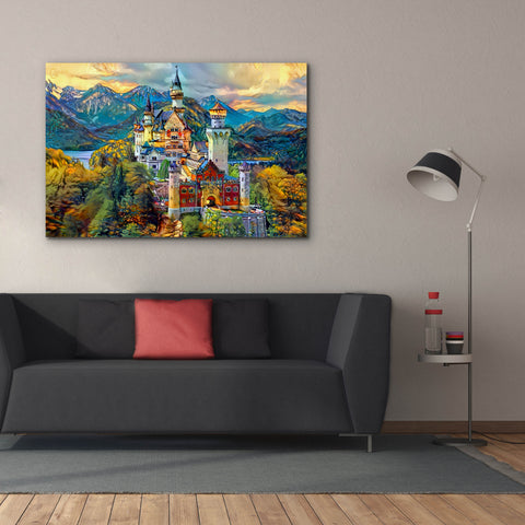 Image of 'Baviera Fussen Germany Neuschwanstein castle' by Pedro Gavidia, Canvas Wall Art,60 x 40