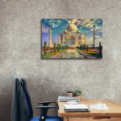 Image of 'Agra Uttar Pradesh India Taj Mahal' by Pedro Gavidia, Canvas Wall Art,40 x 26