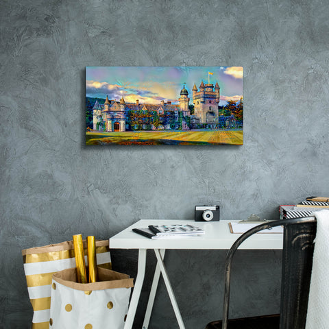 Image of 'Aberdeenshire Scotland Balmoral Castle' by Pedro Gavidia, Canvas Wall Art,24 x 12