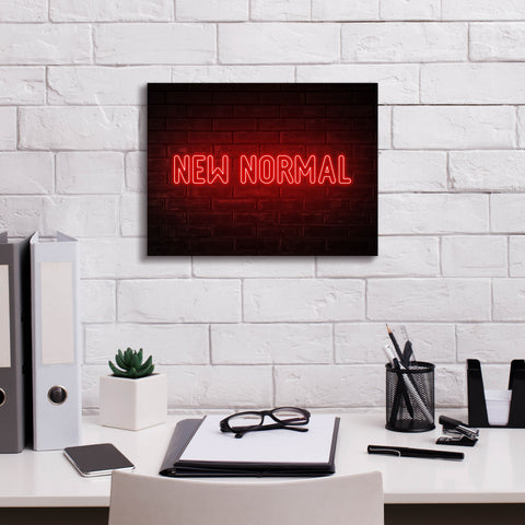 Image of 'New Normal In Neon Red' by Epic Portfolio, Canvas Wall Art,16 x 12