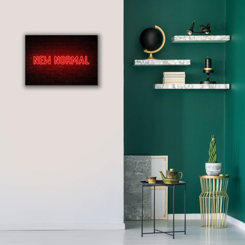 Image of 'New Normal In Neon Red' by Epic Portfolio, Canvas Wall Art,26 x 18