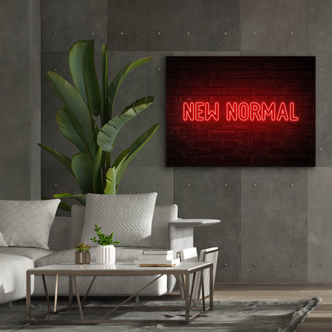 Image of 'New Normal In Neon Red' by Epic Portfolio, Canvas Wall Art,54 x 40