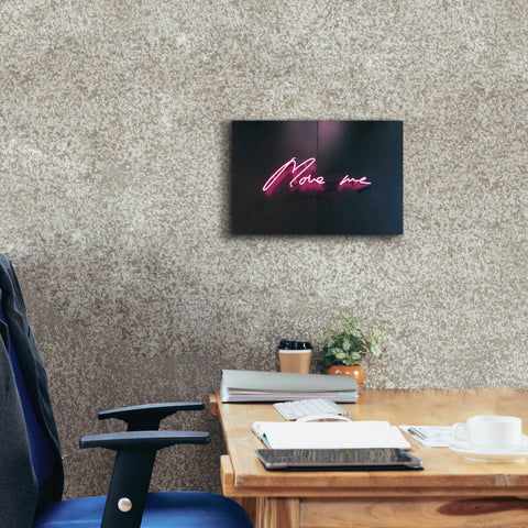 Image of 'Move Me In Neon Pink' by Epic Portfolio, Canvas Wall Art,18 x 12