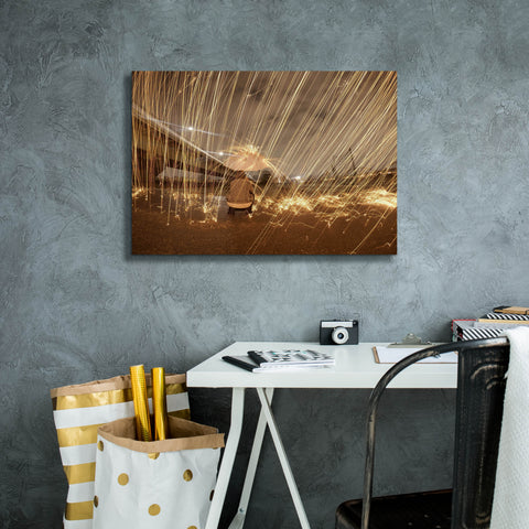 Image of 'Metallic Rain' by Epic Portfolio, Canvas Wall Art,26 x 18