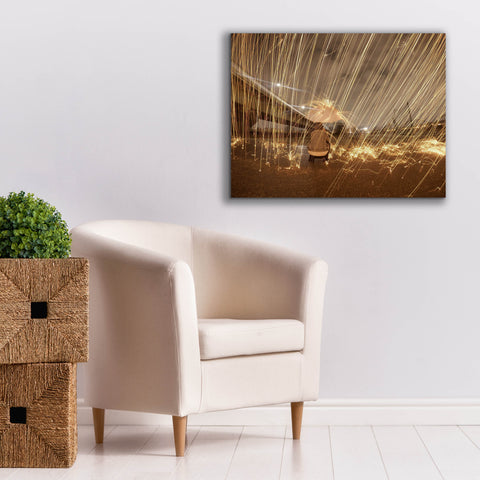 Image of 'Metallic Rain' by Epic Portfolio, Canvas Wall Art,34 x 26